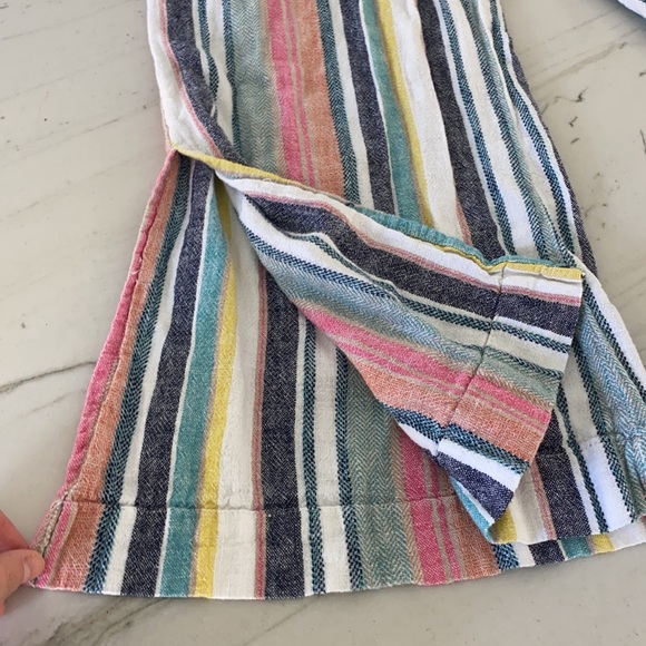 Colorful Linen Elastic Pants Size Large brand indigo rein - Picture 2 of 4